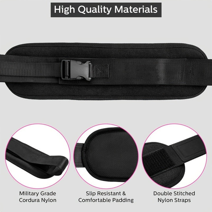 Weighted Waist Trainer Belt - Adjustable Resistance(Black)-3
