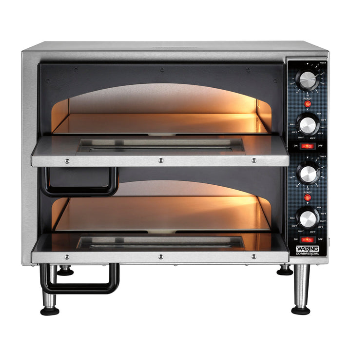 WPO350 Double-Deck Commercial Pizza Oven by Waring Commercial-1