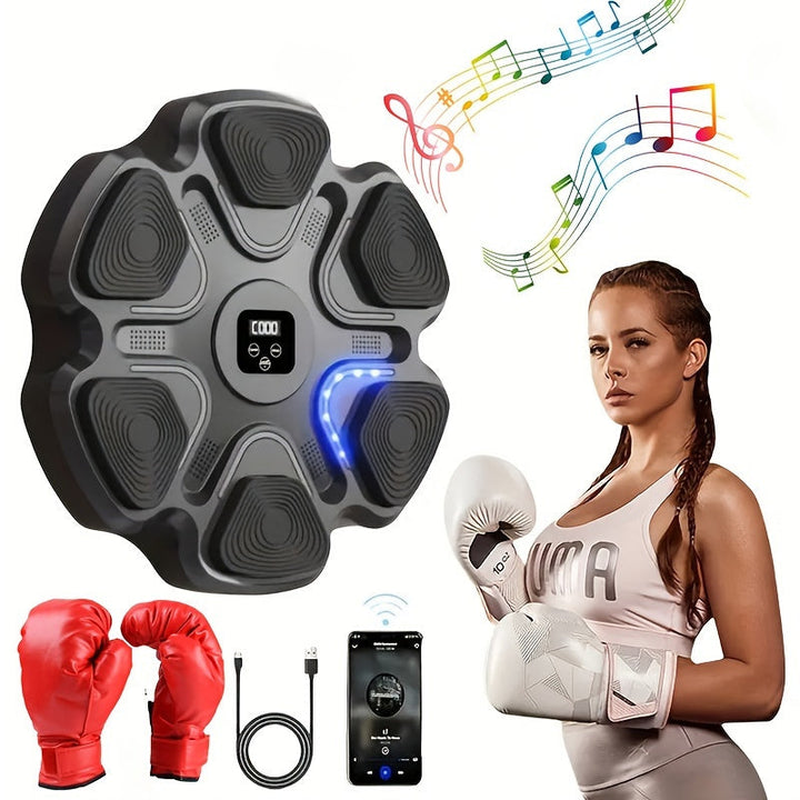 Wireless Wall Punching Pad with Gloves-2