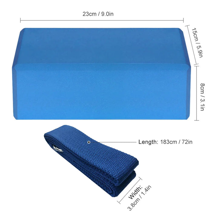 Yoga Block and Strap Set for Stability-4