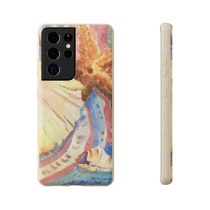 Biodegradable Phone Case with 'Treasures of the Tide' Watercolor Original Artwork by Barbara Cleary-38