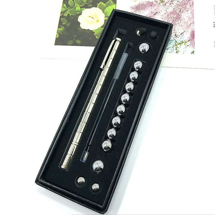 Stress Reducer Relief Toys Gift Box funny black golden kits Fidget magnetic polar pen with stylus ball pen My Store