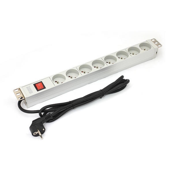 Zásuvková lišta Digitus A-19-STRIP-2-IMP 8 zásuvek 1,8 m bílá (A-19-STRIP-2-IMP)-0