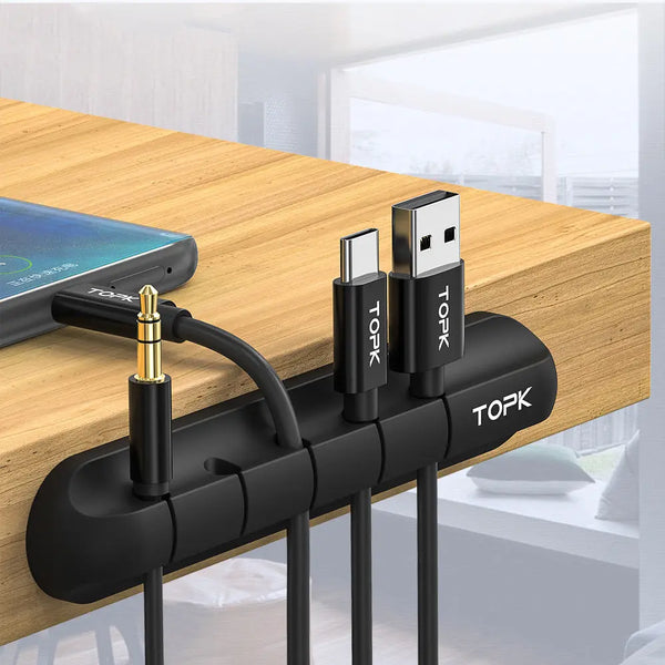 Silicone USB Cable Winder Desktop Cable Organizer Management Multipurpose Clips Cables Protector For Wired Headphones My Store