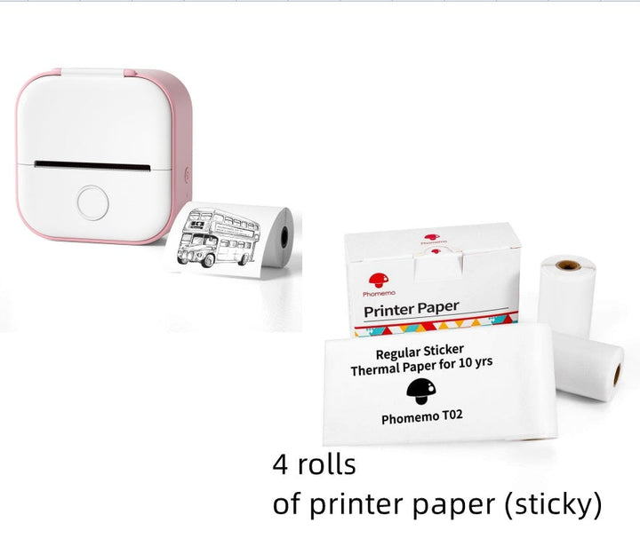 Portable Mini Thermal Label Printer Home Photo Printer Student Wrong Question Printer Bluetooth-compatible Mini Label Printer Price Tag My Store