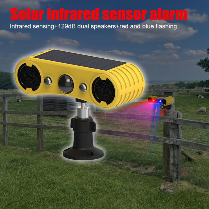 Solar Motion Alarm with Strobe Lights-1