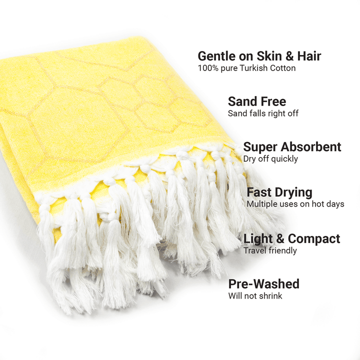 Turkish Towel | Body Towel | Yellow + Orange-3