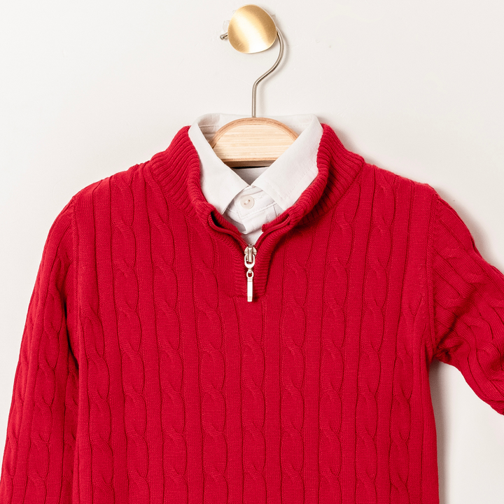 Red Hot Sweater Jeans Set-3