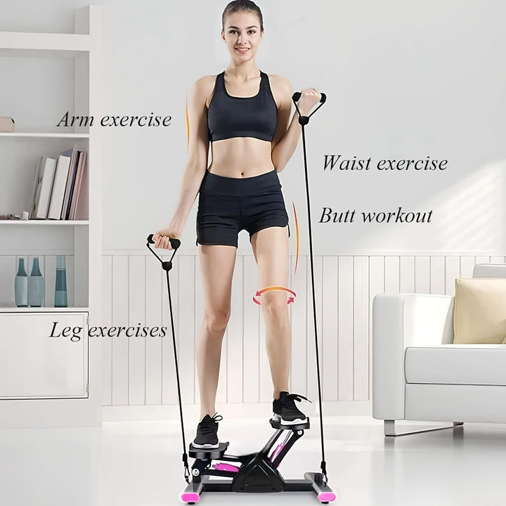 V-Shaped Mini Stepper with Resistance Bands-1