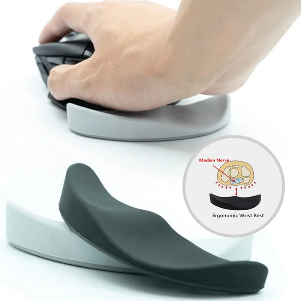 Ergonomic Mouse Wrist Rest Mouse Pads Silicon Gel Non-Slip Streamline Wrist Rest Support Mat Computer Mouse Pad For Office Gaming PC Accessories My Store