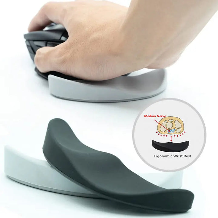 Ergonomic Mouse Wrist Rest Mouse Pads Silicon Gel Non-Slip Streamline Wrist Rest Support Mat Computer Mouse Pad For Office Gaming PC Accessories My Store