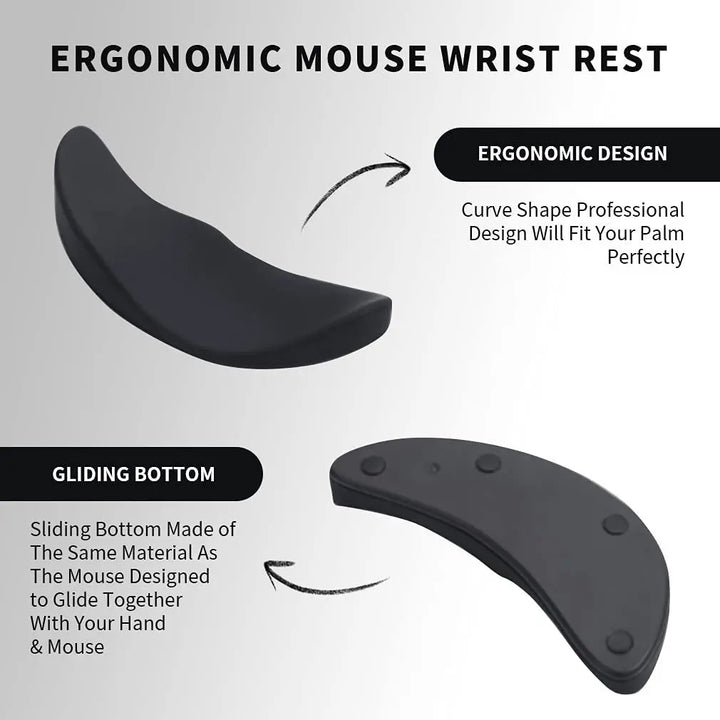 Ergonomic Mouse Wrist Rest Mouse Pads Silicon Gel Non-Slip Streamline Wrist Rest Support Mat Computer Mouse Pad For Office Gaming PC Accessories My Store