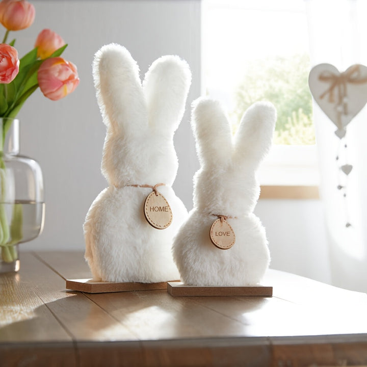 2pcs Fluffy Bunny Easter Decoration Set-1