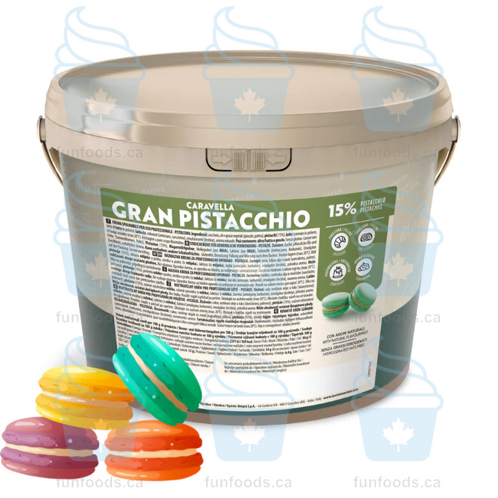 Pistachio Filling - 5kg Bucket - Caravella Gran Pistachio Cream - Master Martini Canada - Canadian Distribution-2
