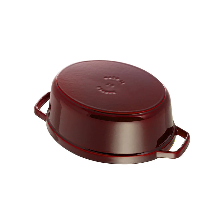 STAUB La Cocotte 4.25 L Cast Iron Oval Cocotte, Grenadine-Red-3