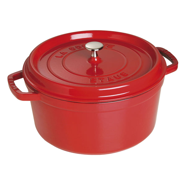 STAUB La Cocotte 8.4 L Cast Iron Round Cocotte, Cherry-0