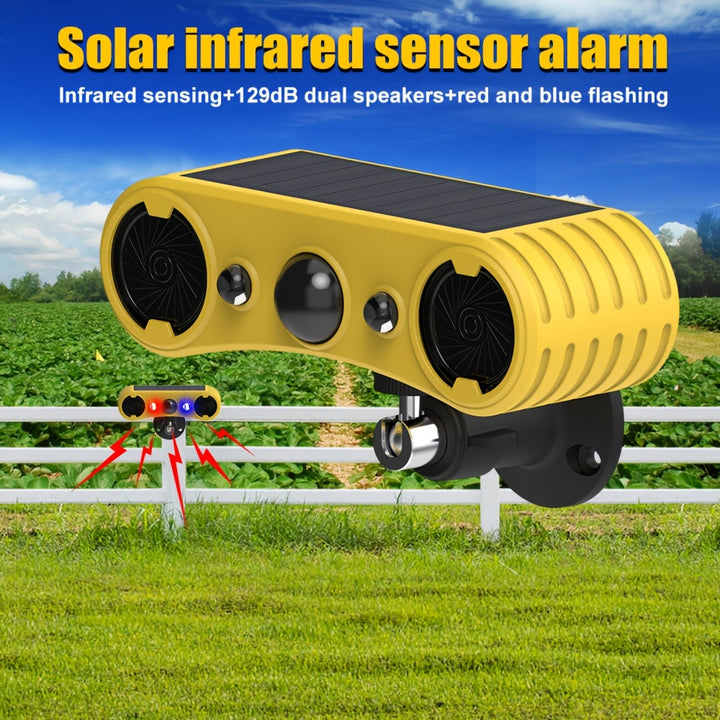 Solar Motion Alarm with Strobe Lights-4