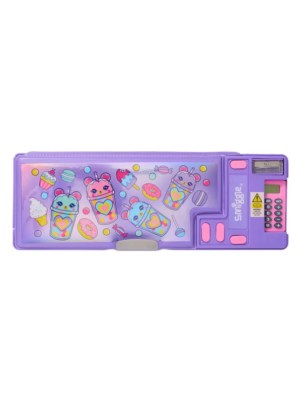 Smiggle - Wonder World Tatlı Atıştırmalıklar Hesap Makineli Pop Out Otomatik Kalem Kutusu-0