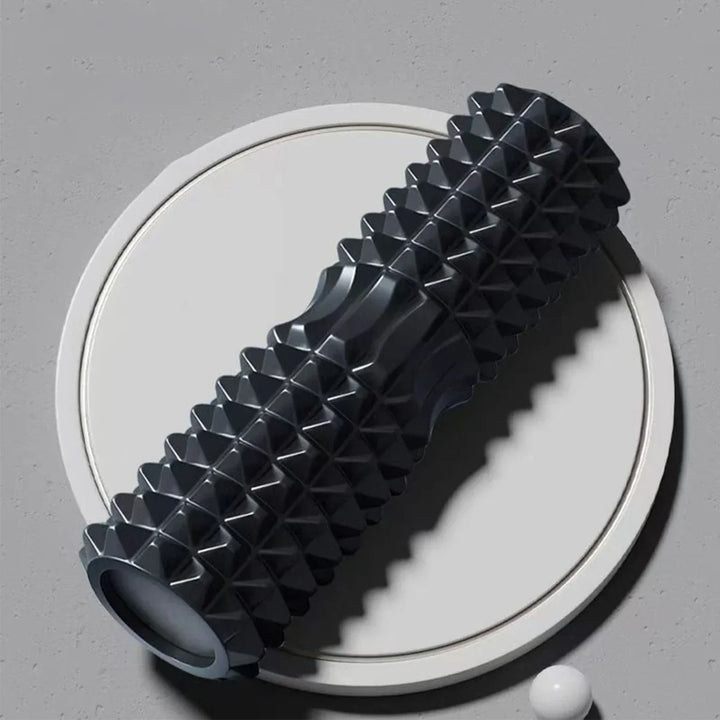 Yoga Foam Roller for Muscle Massage & Pilates Black, 45cm-2