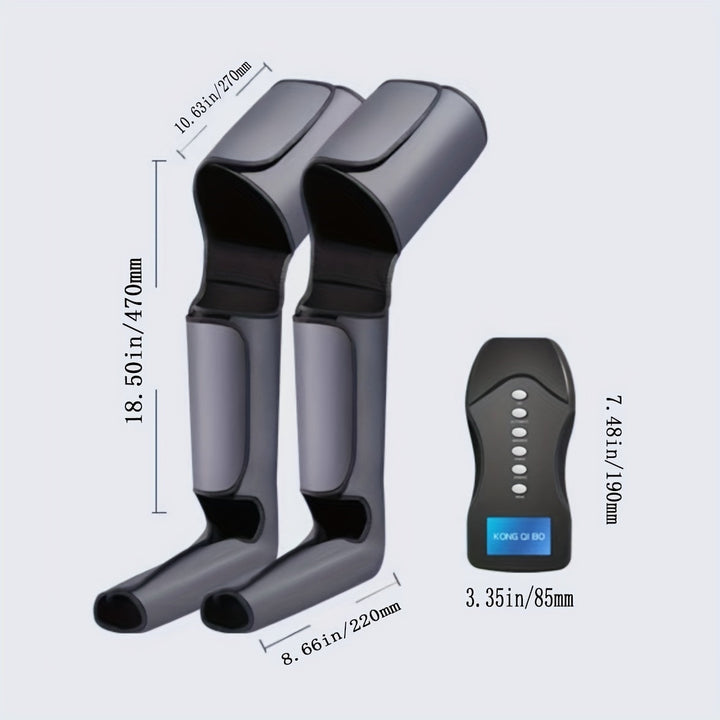 USB-Powered Electric Leg & Foot Massager with Air Compression(Grey)-1