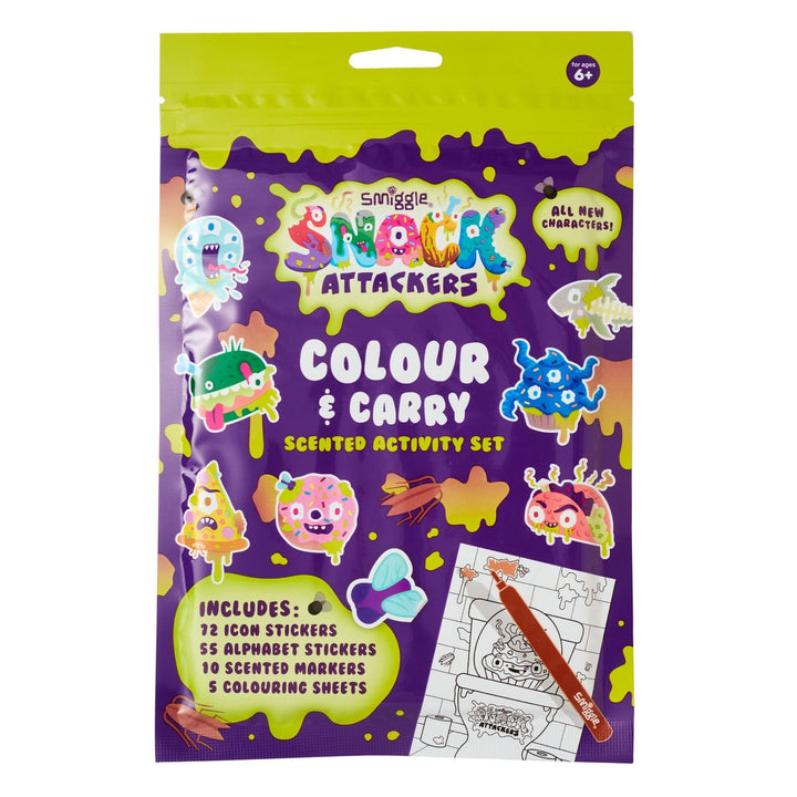 Smiggle - Snack Attackers Mini Boyama Seti-3