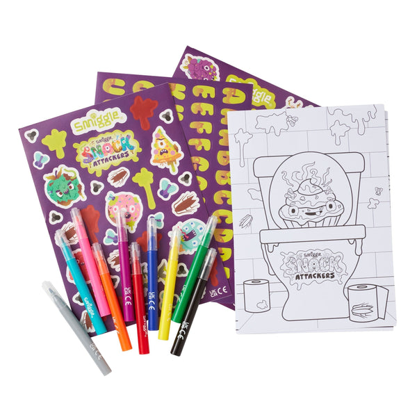 Smiggle - Snack Attackers Mini Boyama Seti-0