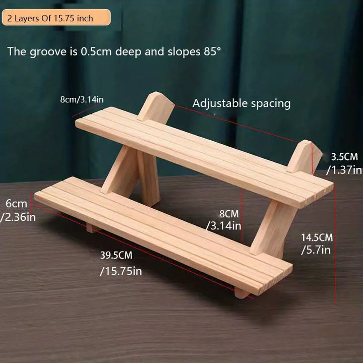 Add a touch of elegance with this handcrafted wooden riser shelf-5