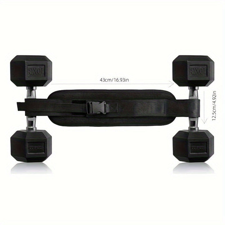 Weighted Waist Trainer Belt - Adjustable Resistance(Black)-1