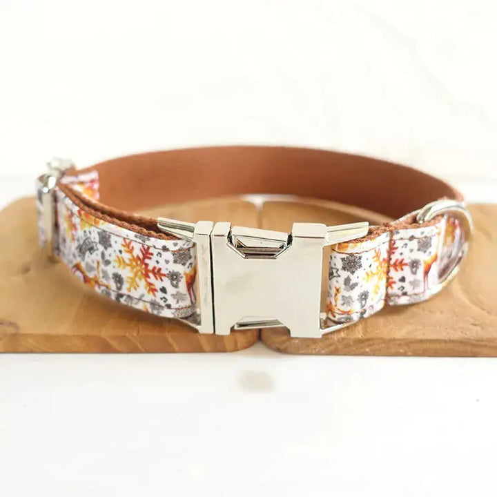 Handmade Golden Christmas Dog Collar by MUTTCO My Store