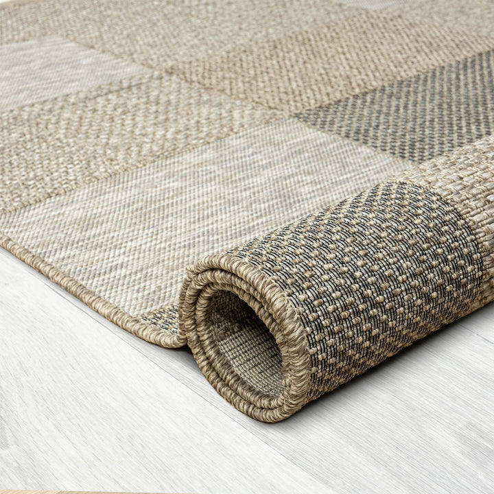 5' X 7' Gray Geometric Handmade Indoor Outdoor Area Rug-5