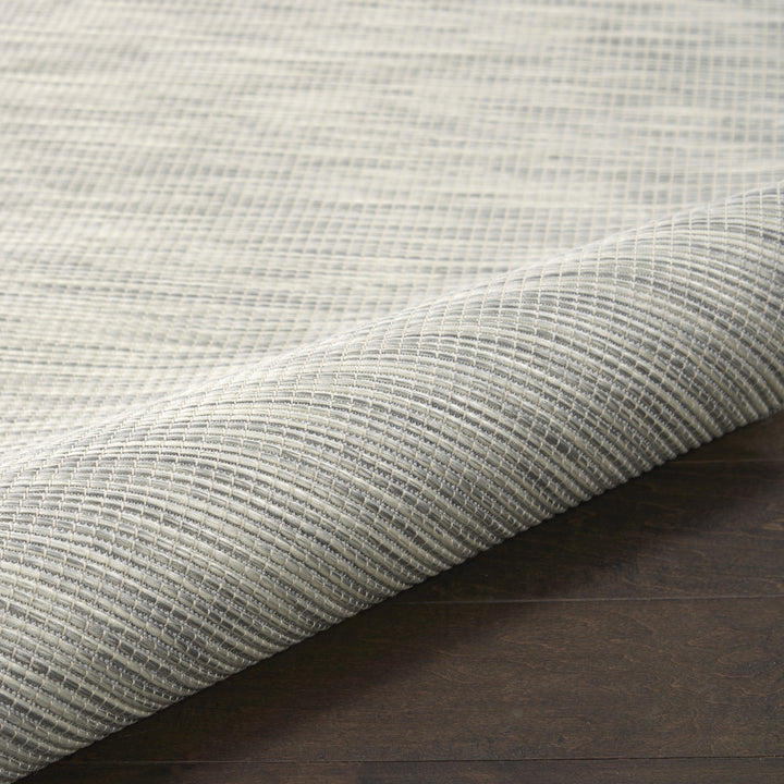 8' Gray Round Power Loom Area Rug-7