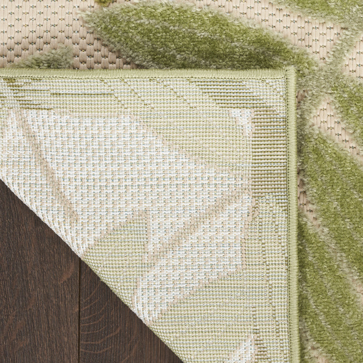 12' X 15' Ivory And Green Floral Indoor Outdoor Area Rug-7