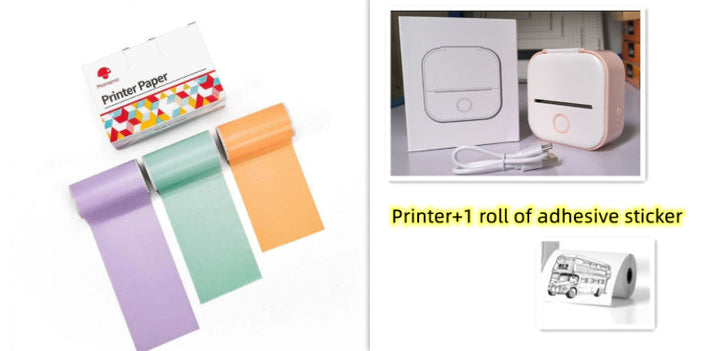 Portable Mini Thermal Label Printer Home Photo Printer Student Wrong Question Printer Bluetooth-compatible Mini Label Printer Price Tag My Store
