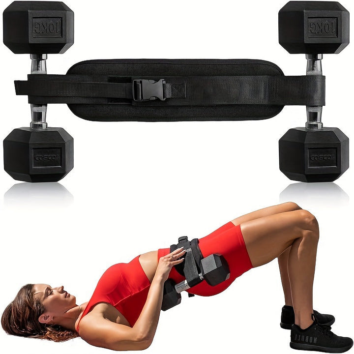 Weighted Waist Trainer Belt - Adjustable Resistance(Black)-2