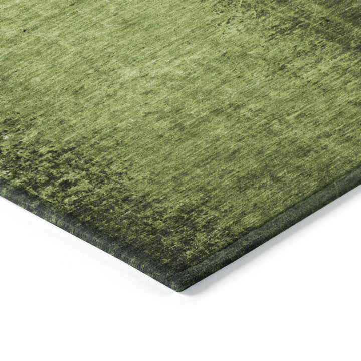 8' X 10' Green Abstract Washable Non Skid Indoor Outdoor Area Rug-6