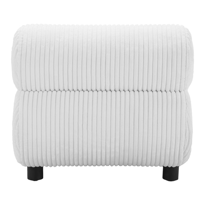 31" White And Black Corduroy And Upholstered Side Chair-5