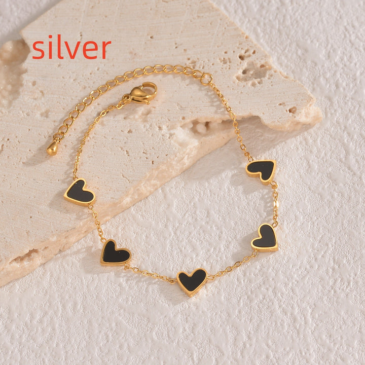 Ins Love Bracelet  Stainless Steel Dripping Heart Bracelet Fashion Valentine's Day Jewelry Gift My Store