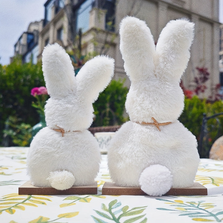 2pcs Fluffy Bunny Easter Decoration Set-3