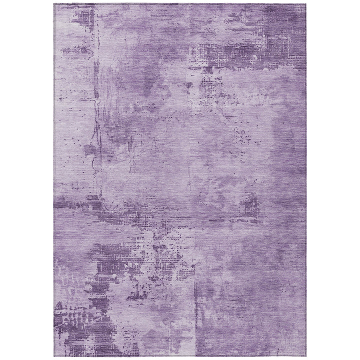 9' X 12' Lavender And Purple Abstract Washable Indoor Outdoor Area Rug-1