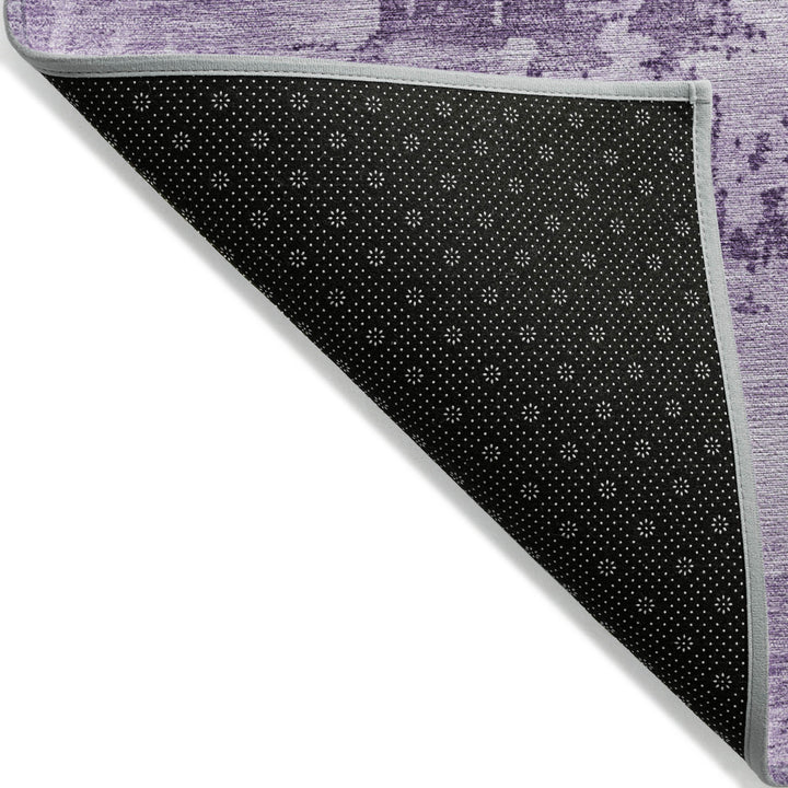 9' X 12' Lavender And Purple Abstract Washable Indoor Outdoor Area Rug-2