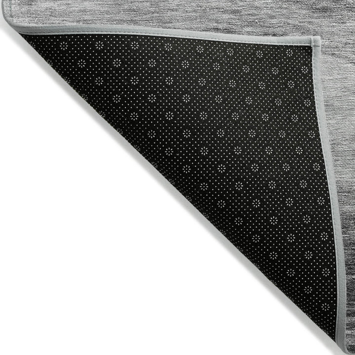 9' X 12' Gray And Charcoal Abstract Washable Indoor Outdoor Area Rug-2