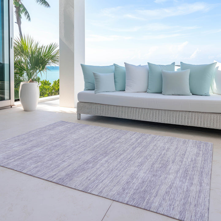 10' X 14' Lavender And Lilac Abstract Washable Indoor Outdoor Area Rug-6