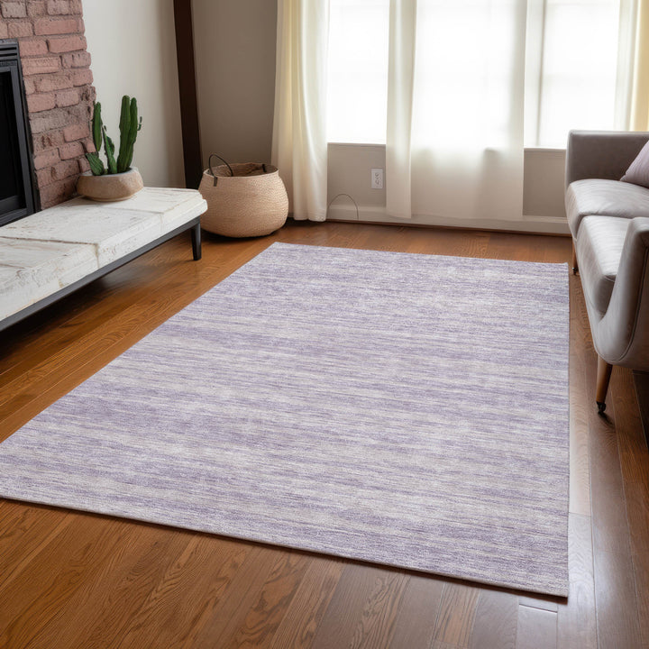 10' X 14' Lavender And Lilac Abstract Washable Indoor Outdoor Area Rug-7