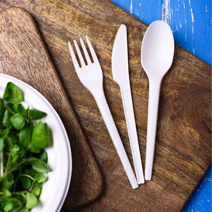 6.5" CPLA Compostable Spoons or Forks or Knives  - Sold By The Case-4