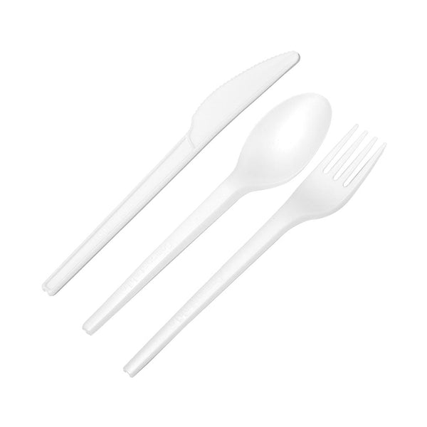 6.5" CPLA Compostable Spoons or Forks or Knives  - Sold By The Case-0