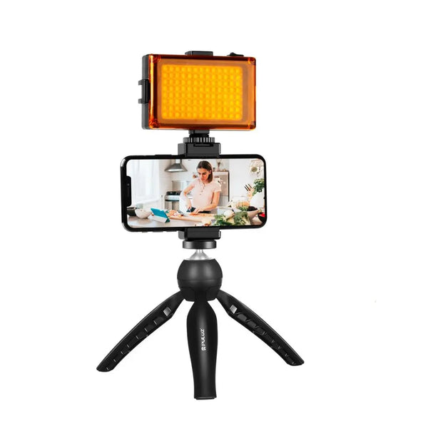 Statyw Puluz Puluz Zestaw do nagrywania live statyw + lampa LED + klamra na telefon PKT3131B (PKT3131B)-0