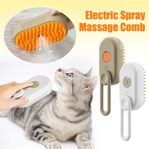 Cat Steam Brush Steamy Dog Brush 3 In 1 Electric Spray Cat Hair Brushes For Massage Pet Grooming Comb Hair Removal Combs Pet Products My Store