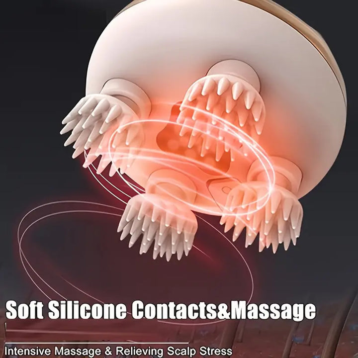 Portable Electric Scalp Massager(Gold)-3