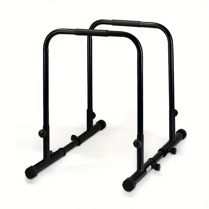 Adjustable Heavy Duty Dip Parallel Bars, Pull-Up Bars - Universal Use (Black)-0