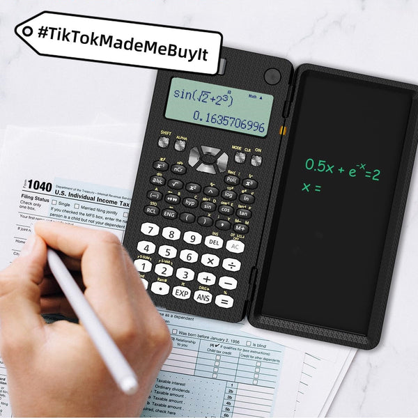 2 In 1 Foldable Scientific Calculators Handwriting Tablet Learning Function Calculator  Foldable Desk Scientific Calculators My Store